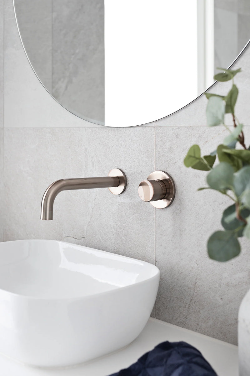 Meir Round Pinless Wall Mixer Champagne