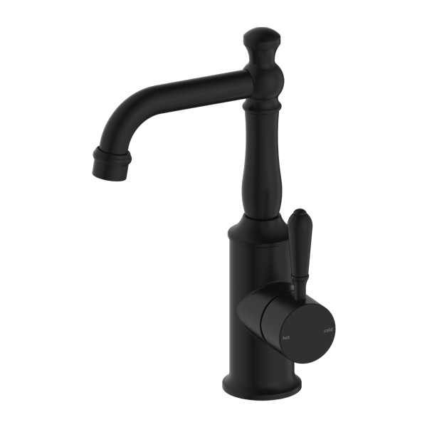 York Basin Mixer With Metal Lever Matte Black