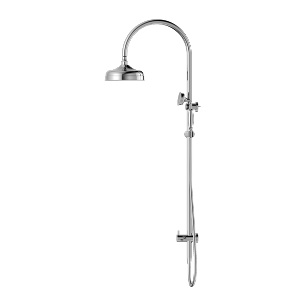 York Federation Twin Shower With Metal Hand Shower Chrome