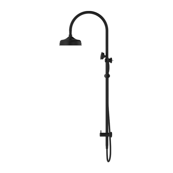 York Federation Twin Shower With Metal Hand Shower Matte Black