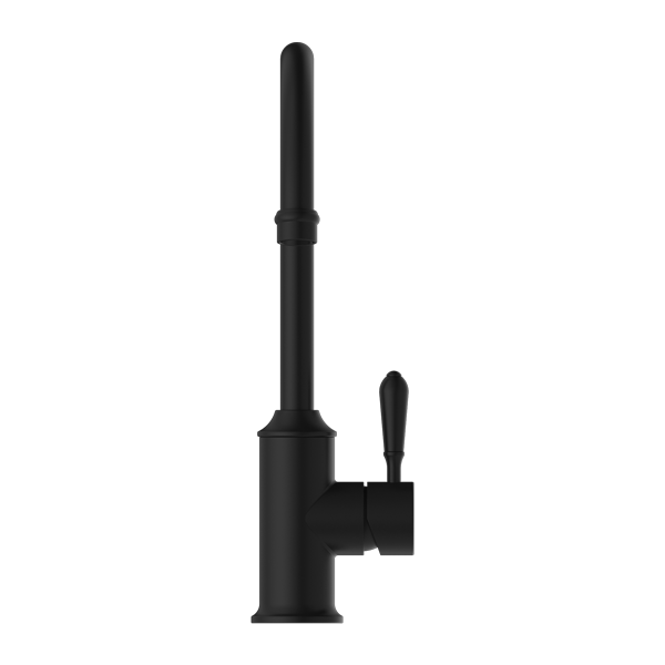 Nero York Kitchen Mixer Goosneck Spout With Metal Lever Matte Black