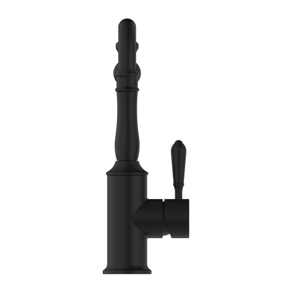 Nero York Kitchen Mixer Hook Spout With Metal Lever Matte Black