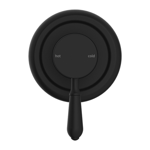 York Federation Shower Mixer With Metal Lever Matte Black