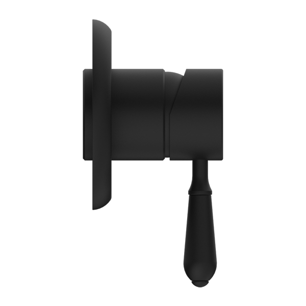 York Federation Shower Mixer With Metal Lever Matte Black