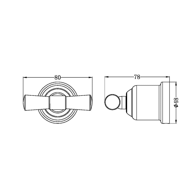 York Federation Robe Hook Chrome