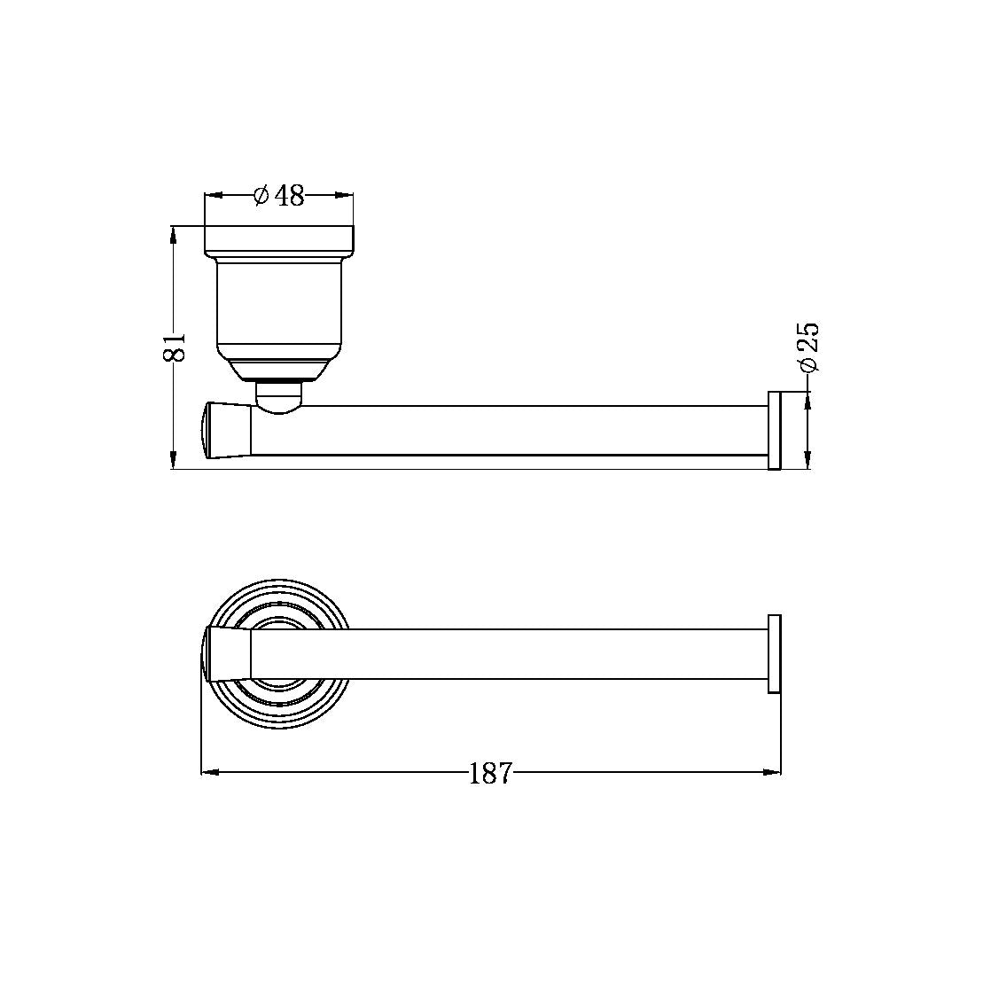 Nero York Toilet Roll Holder Brushed Nickel