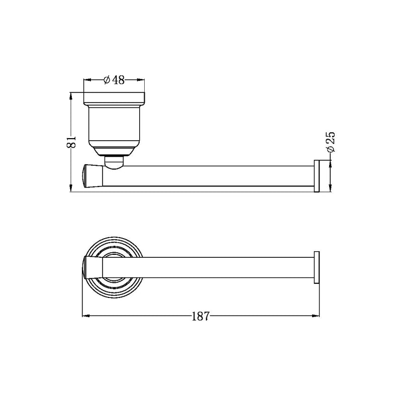 Nero York Toilet Roll Holder Brushed Nickel