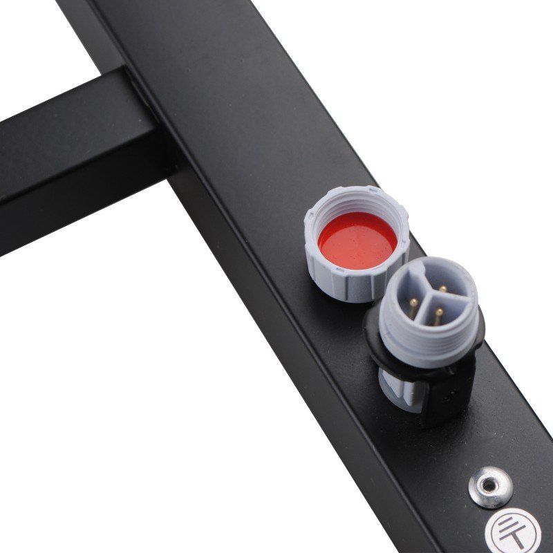 520x500x120mm Square Matt Black Electric Heated Towel Rack 4 Bars