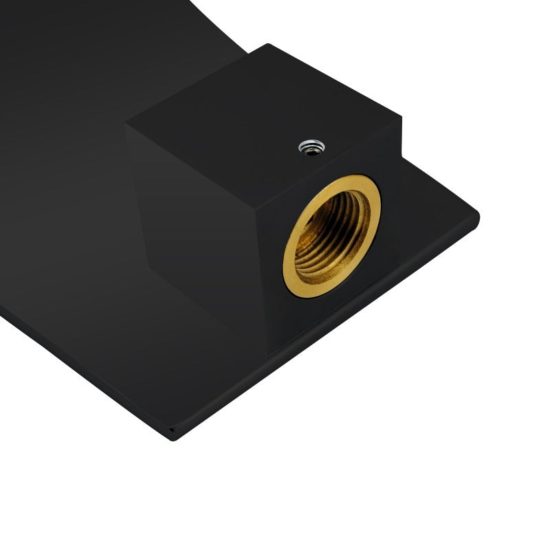Omar Nero Waterfall Black Bathtub/Basin Wall Spout