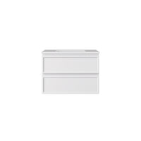 Lukka Hamilton Prime 750 Wall-Hung Vanity - Matte White - cabinet and top example