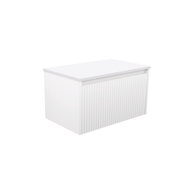Fienza Alina Groove Satin White 750 Wall-Hung Cabinet