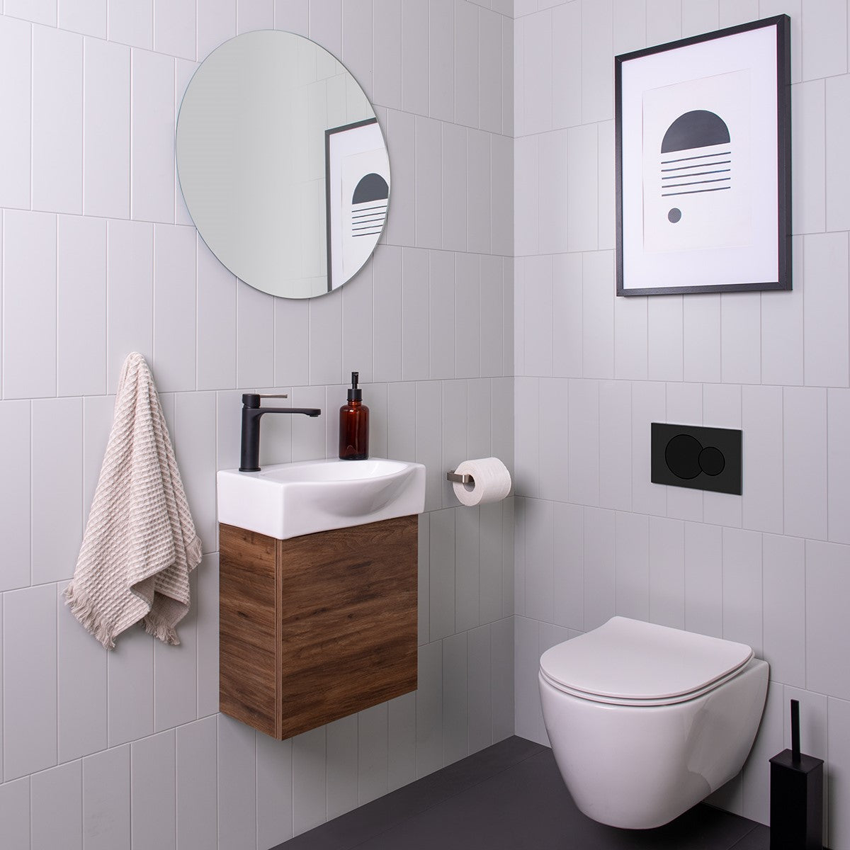 ADP Tiny Semi-Recessed Wall Hung Vanity 400mm
