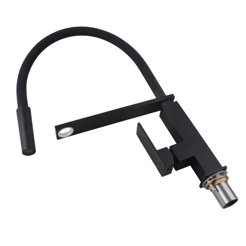 Aquaperla Ottimo Electroplated Black 360° Swivel Kitchen Sink Mixer Tap Solid Brass Faucet