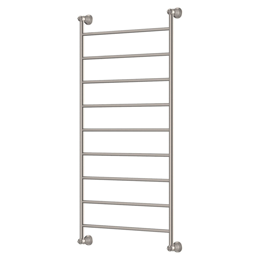 Lillian Heated Towel Rail, 600 x 1208mm, Brushed Nickel