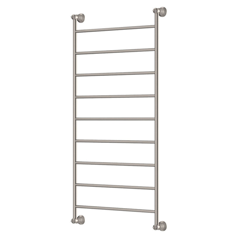Lillian Heated Towel Rail, 600 x 1208mm, Brushed Nickel