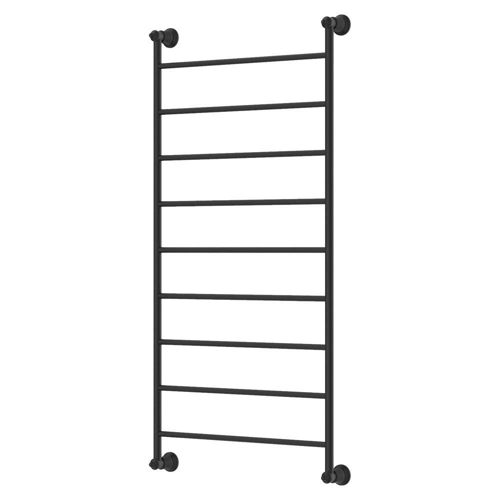 Lillian Heated Towel Rail, 600 x 1208mm, Matte Black