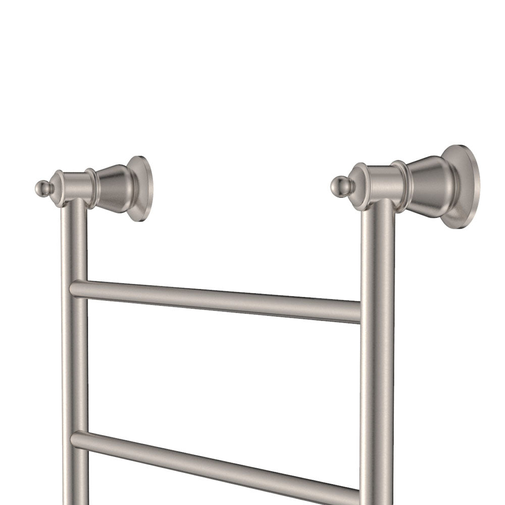 Lillian Heated Towel Rail, 600 x 1208mm, Brushed Nickel