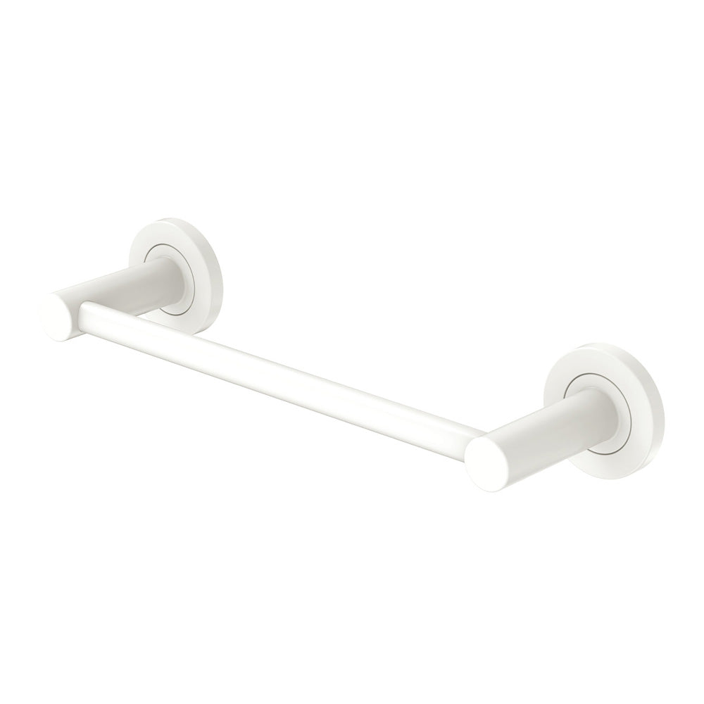 Fienza Kaya Single Towel Rail, 300mm, Matte White