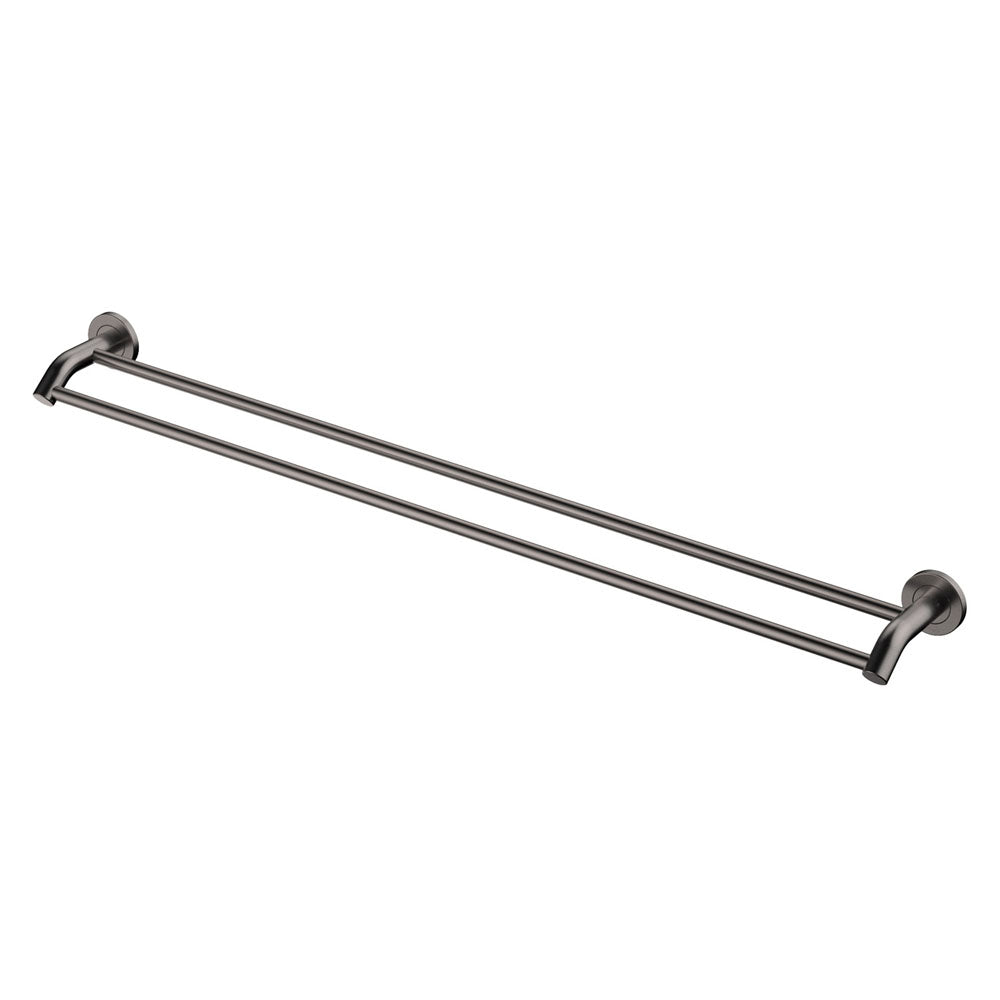 Kaya 900mm Double Towel Rail, Gun Metal