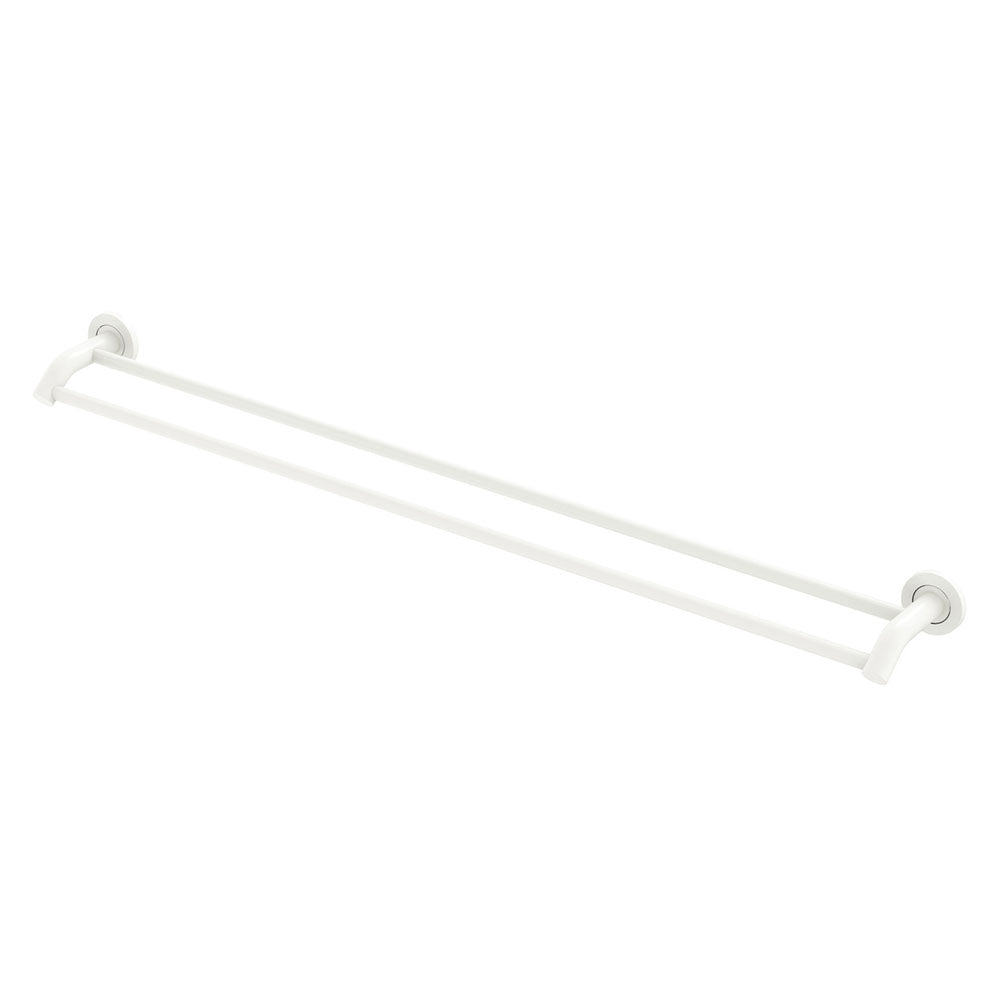 Fienza Kaya Double Towel Rail, 900mm, Matte White