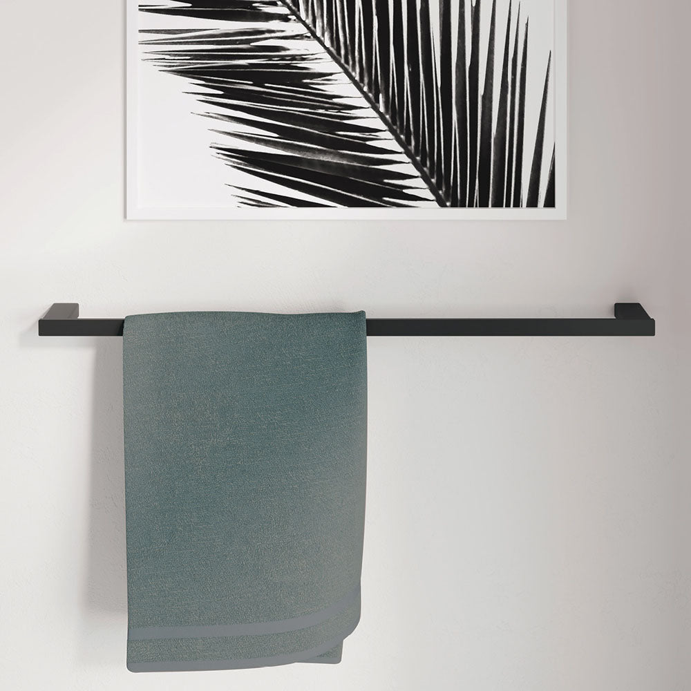Fienza Tono Single Towel Rail 610 mm Matte Black