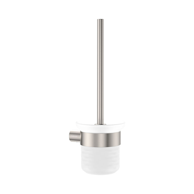 Fienza Empire Slim Toilet Brush & Holder, Brushed Nickel