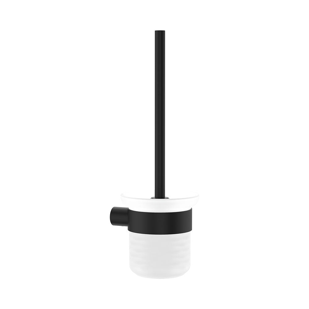 Fienza Empire Slim Toilet Brush & Holder, Matte Black