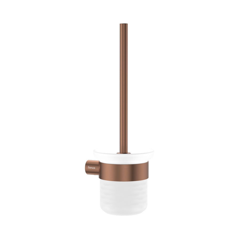 Fienza Empire Slim Toilet Brush & Holder, Brushed Copper