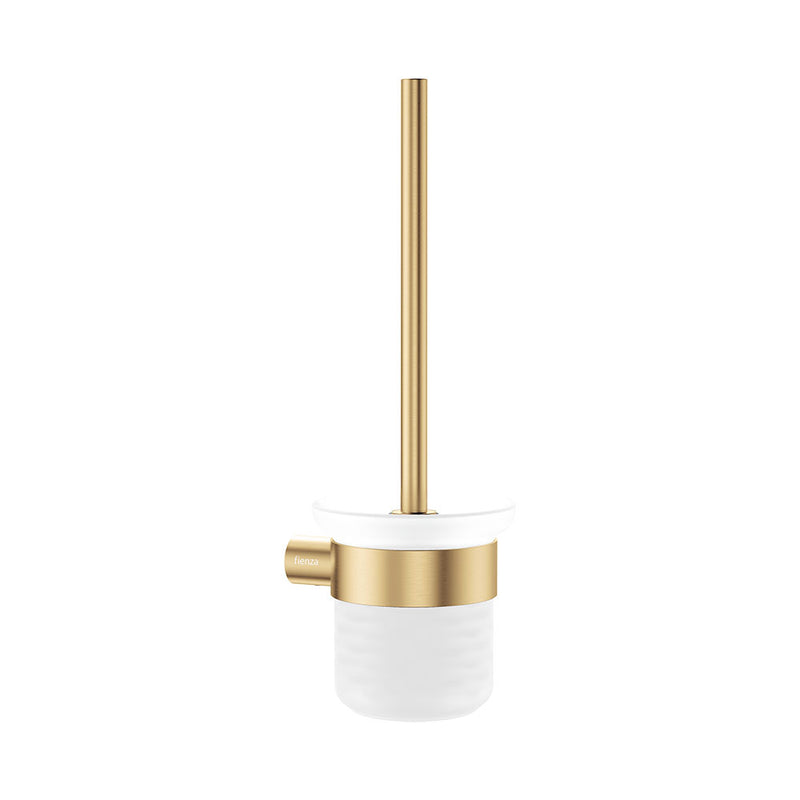 Fienza Empire Slim Toilet Brush & Holder, Urban Brass