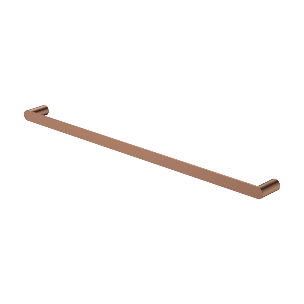 Fienza Empire Slim Single Towel Rail, 800mm, Brushed Copper