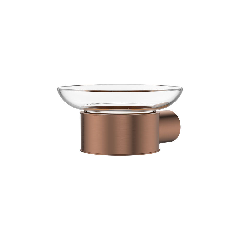 Fienza Empire Slim Glass Soap Dish, Brushed Copper