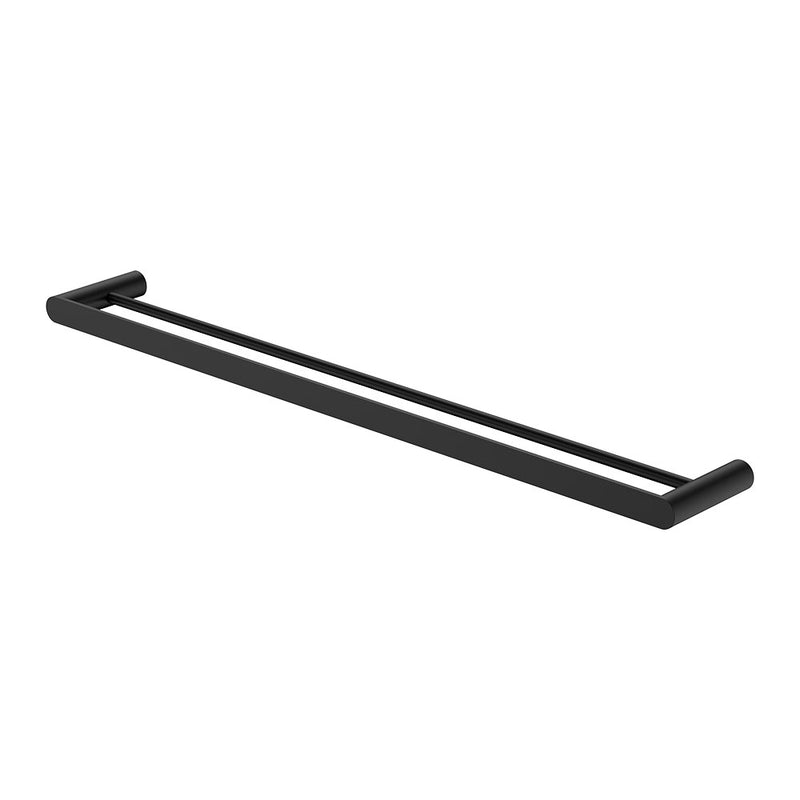 Fienza Empire Slim Double Towel Rail, 800mm, Matte Black