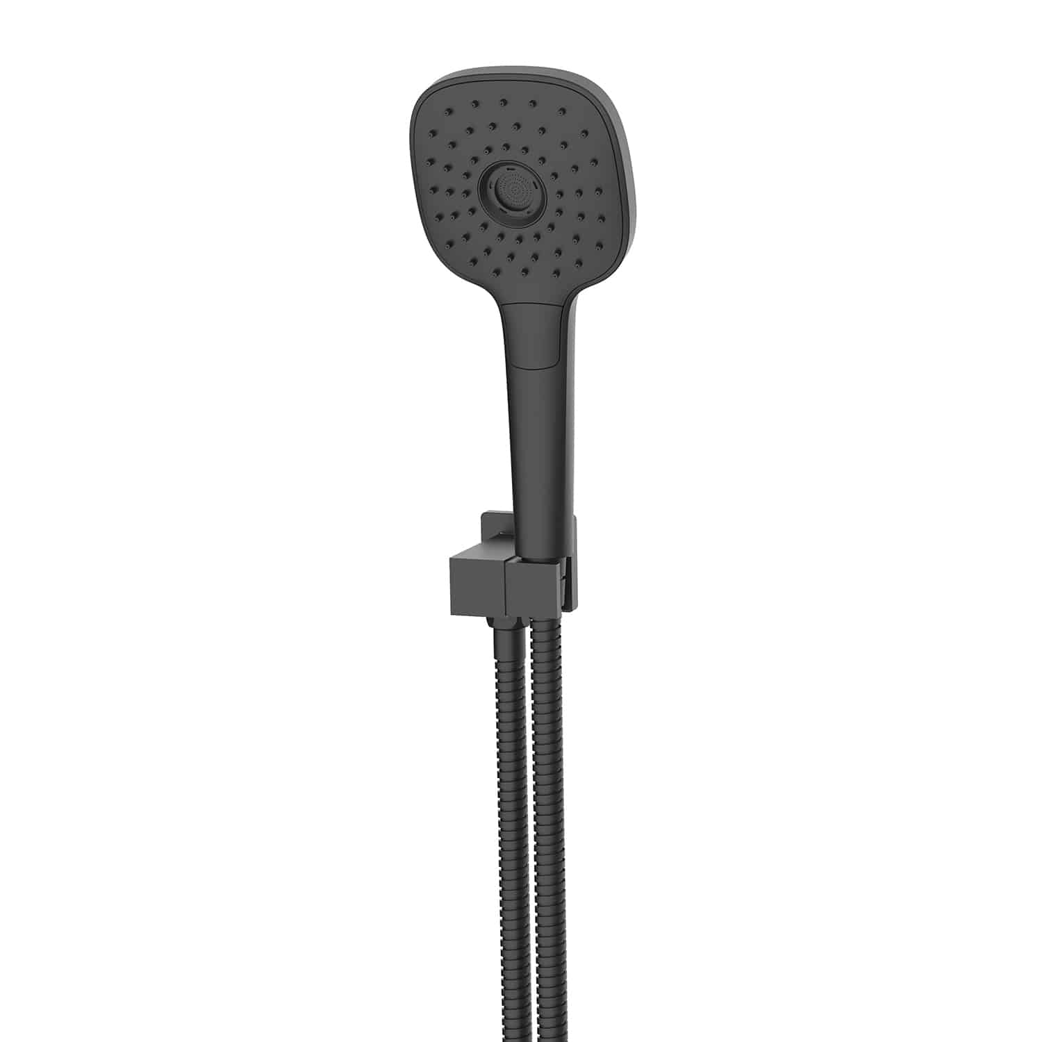 Greens Corban Hand Shower with Wall Outlet Bracket Matte Black