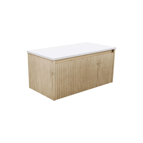 Fienza Alina Groove Scandi Oak 900 Wall-Hung Cabinet