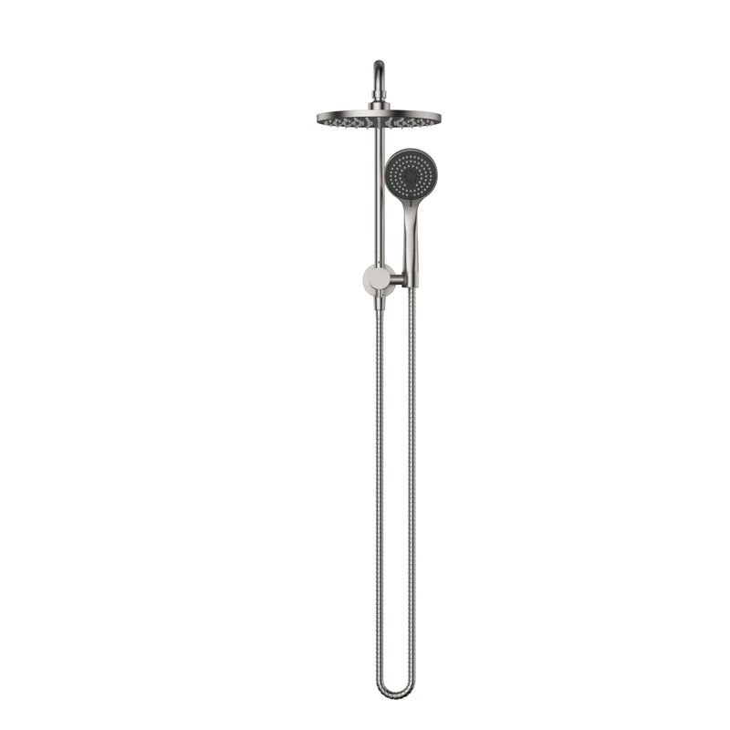 Modern National Bondi Half Rail Twin Multifunction Shower Brushed Nickel