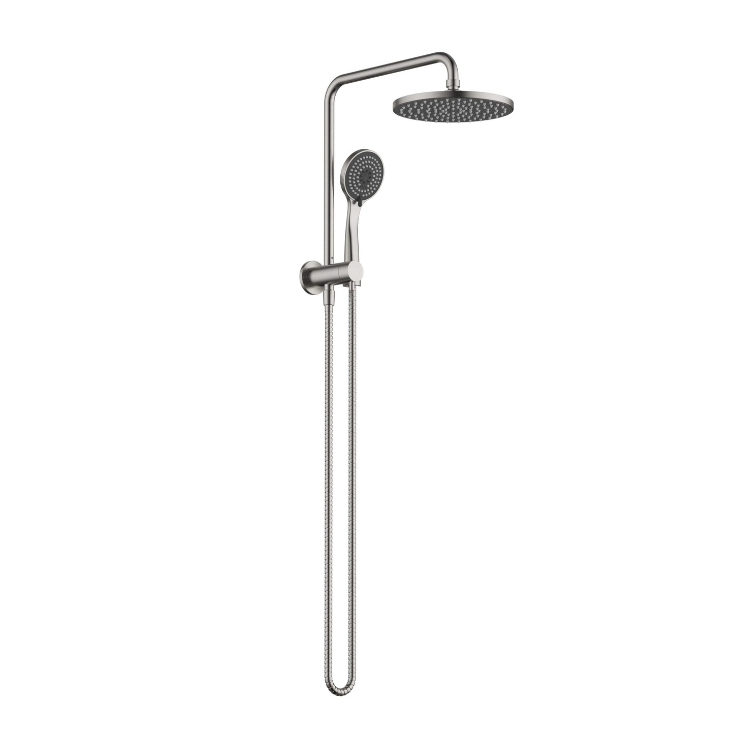 Modern National Bondi Half Rail Twin Multifunction Shower Brushed Nickel