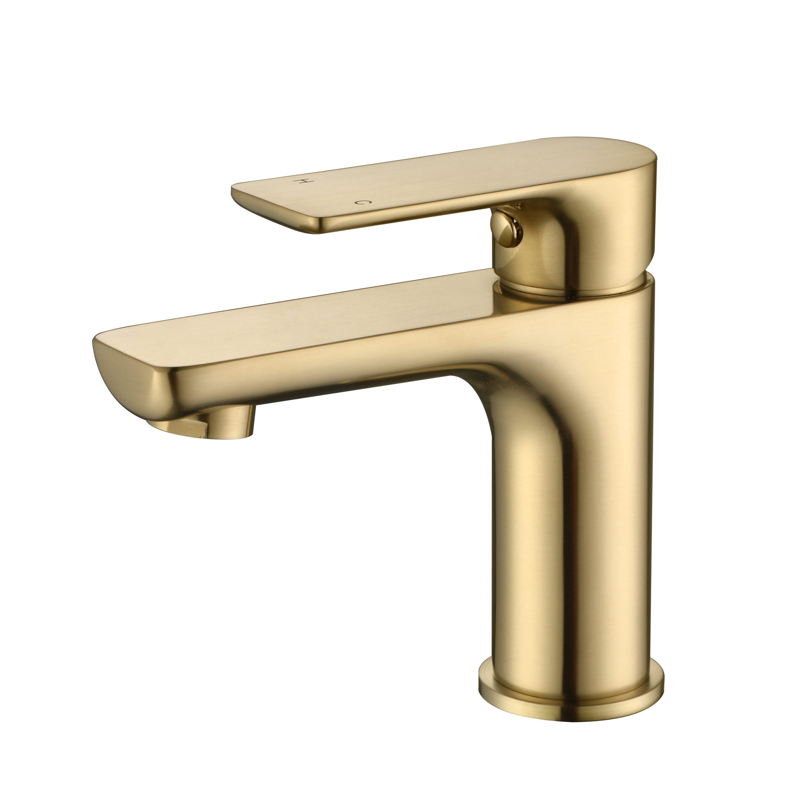 Modern National Bondi Round Basin Mixer Brushed Gold