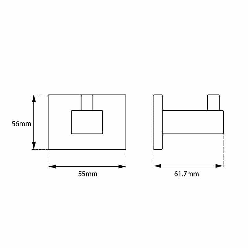 Ottimo Nero Black Robe Hook Holder