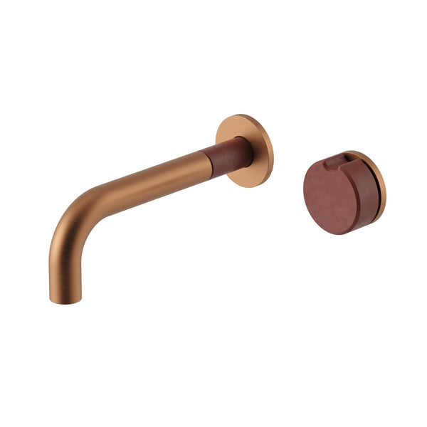 Meir X Nood Co. Alchemy Series Progressive Wall Mixer Set - X Clay - Brushed Bronze (Lustre Bronze)
