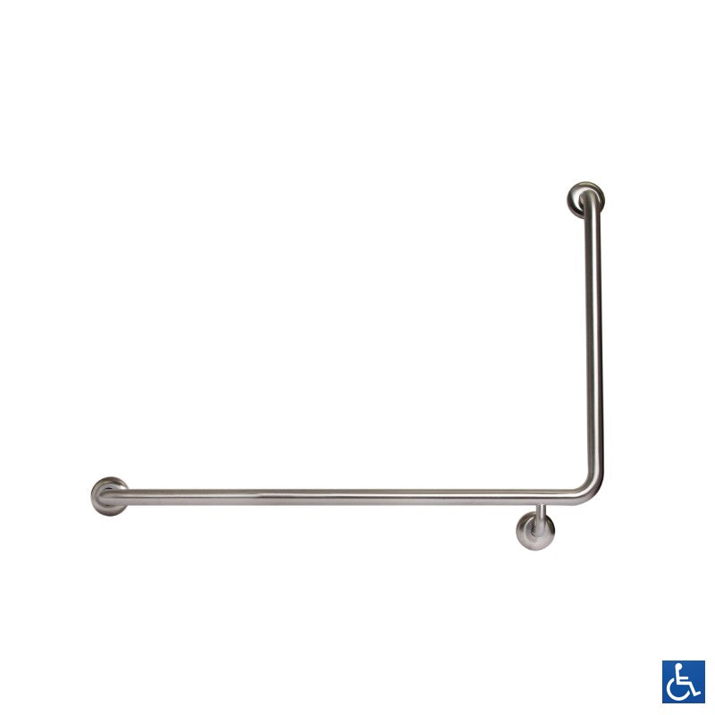 Metlam Antimicrobial Lh & Rh 90° Flush Mount Side Wall Grab Rail