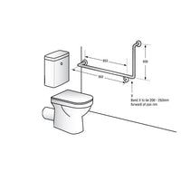 Metlam 90° Flush Mount Side Wall Grab Rail - Antimicrobial