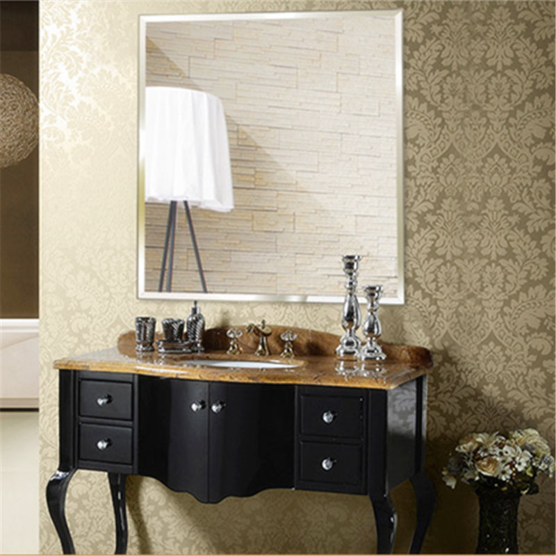 750x750mm Plain Bathroom Mirror Bevel Edge Wall Mounted Vertical or Horizontal