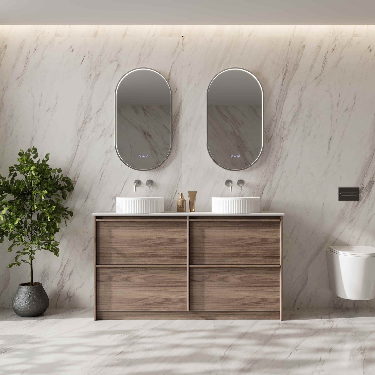 Bella 1500mm Freestanding Cabinet Notaio Walnut