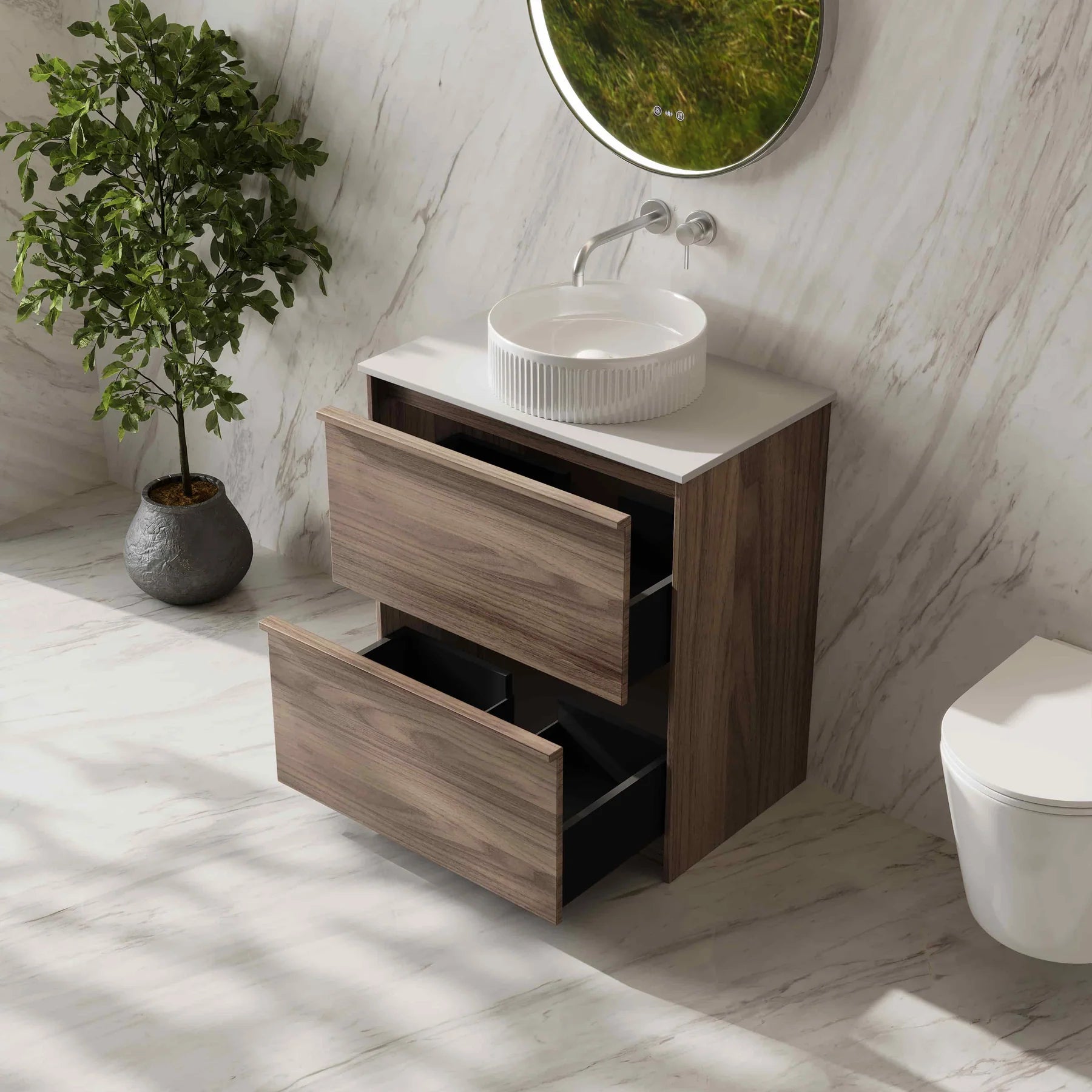 Bella 750mm Freestanding Cabinet Notaio Walnut