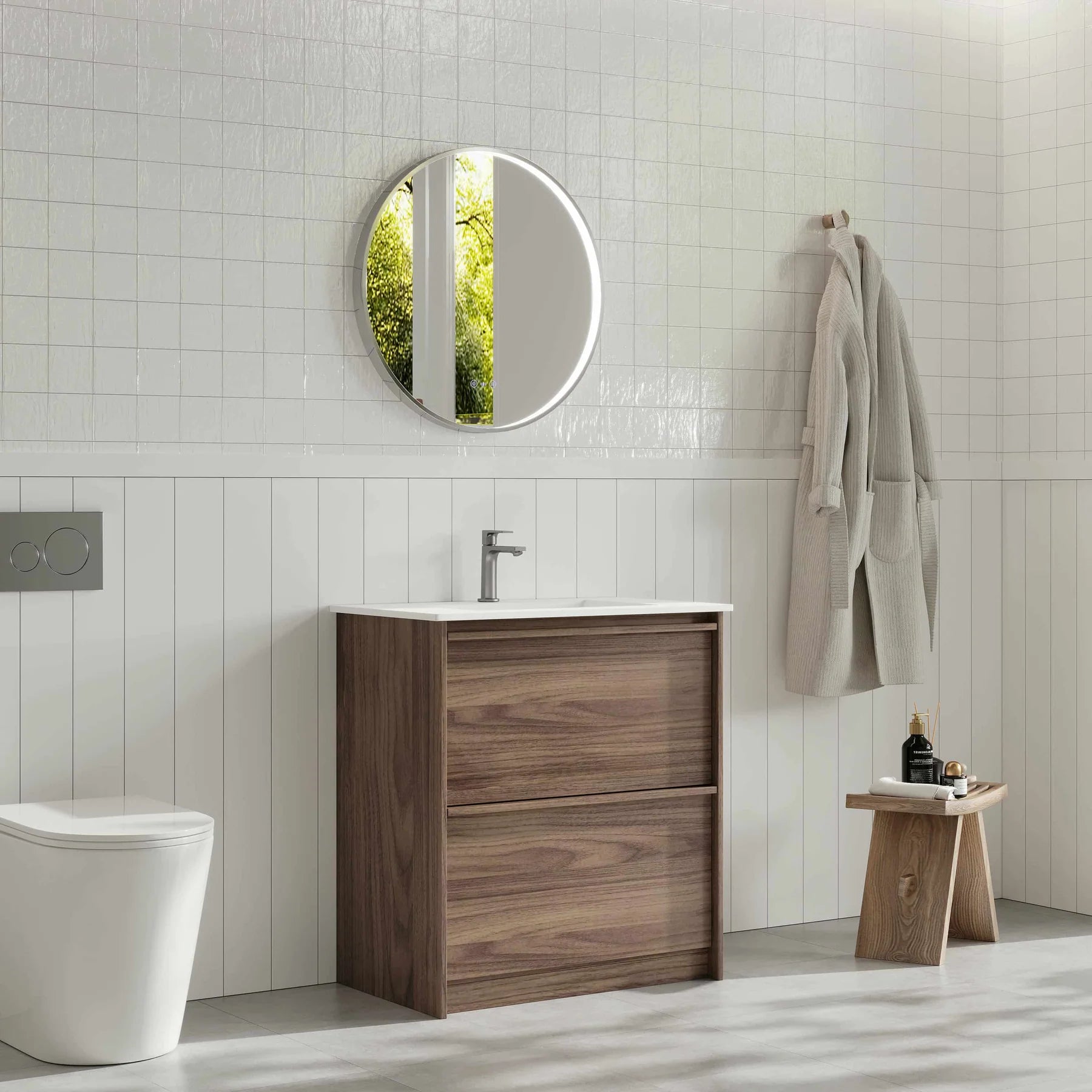 Bella 750mm Freestanding Cabinet Notaio Walnut