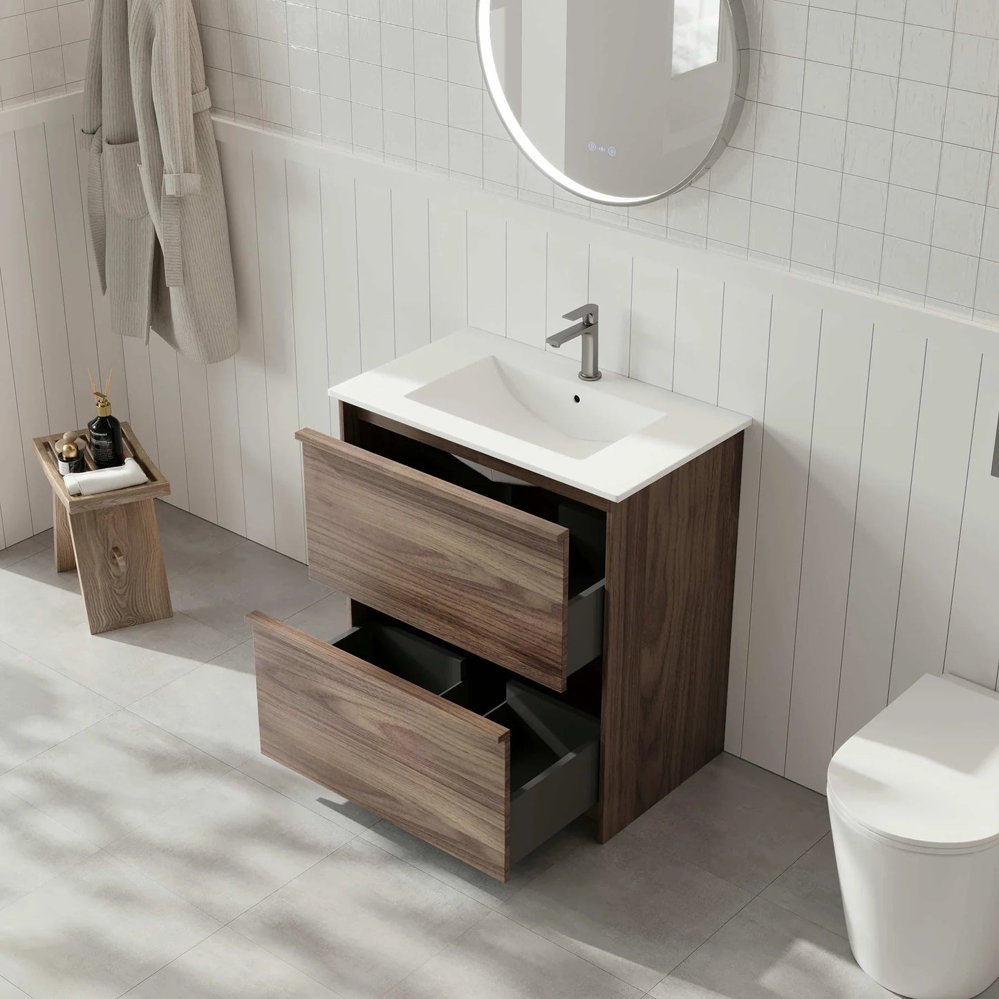 Bella 750mm Freestanding Cabinet Notaio Walnut