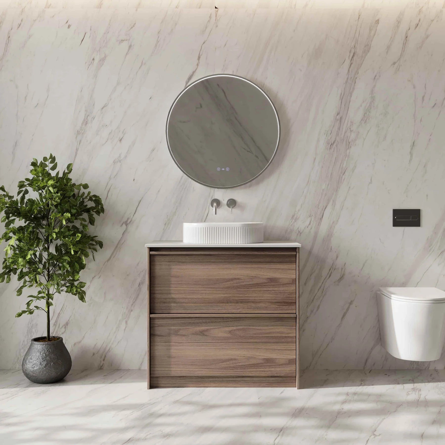 Bella 900mm Freestanding Cabinet Notaio Walnut