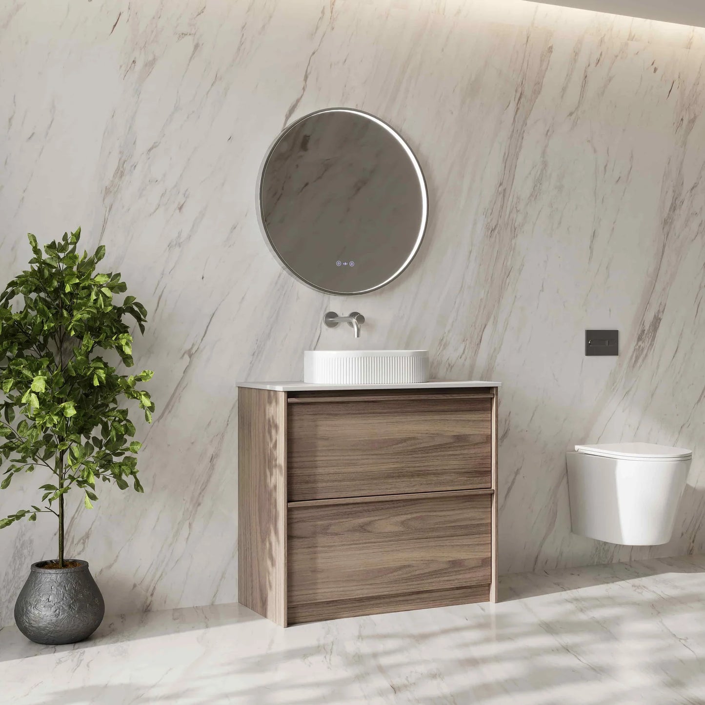 Bella 900mm Freestanding Cabinet Notaio Walnut