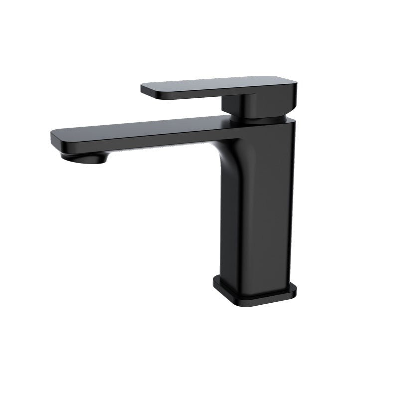 Aquato Basin Mixer Matt Black Soft Square