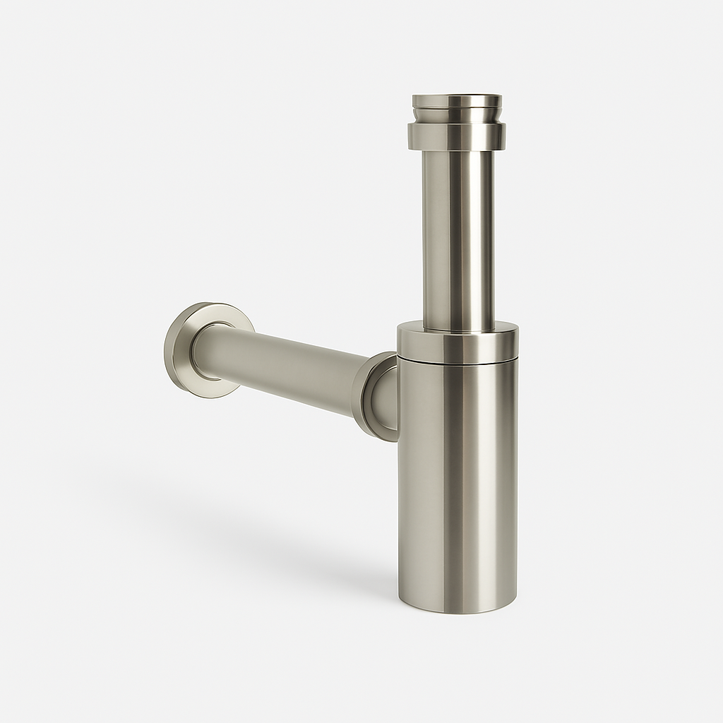 Ovia Round Bottle Trap Brushed Nickel